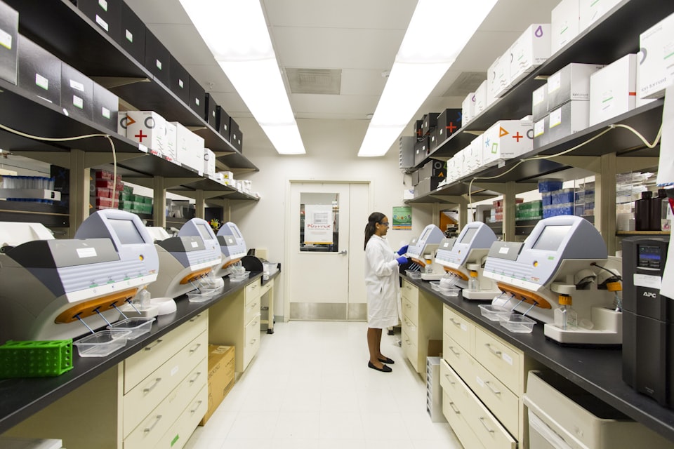 Scientist working in a controlled laboratory used for supplier qualification
